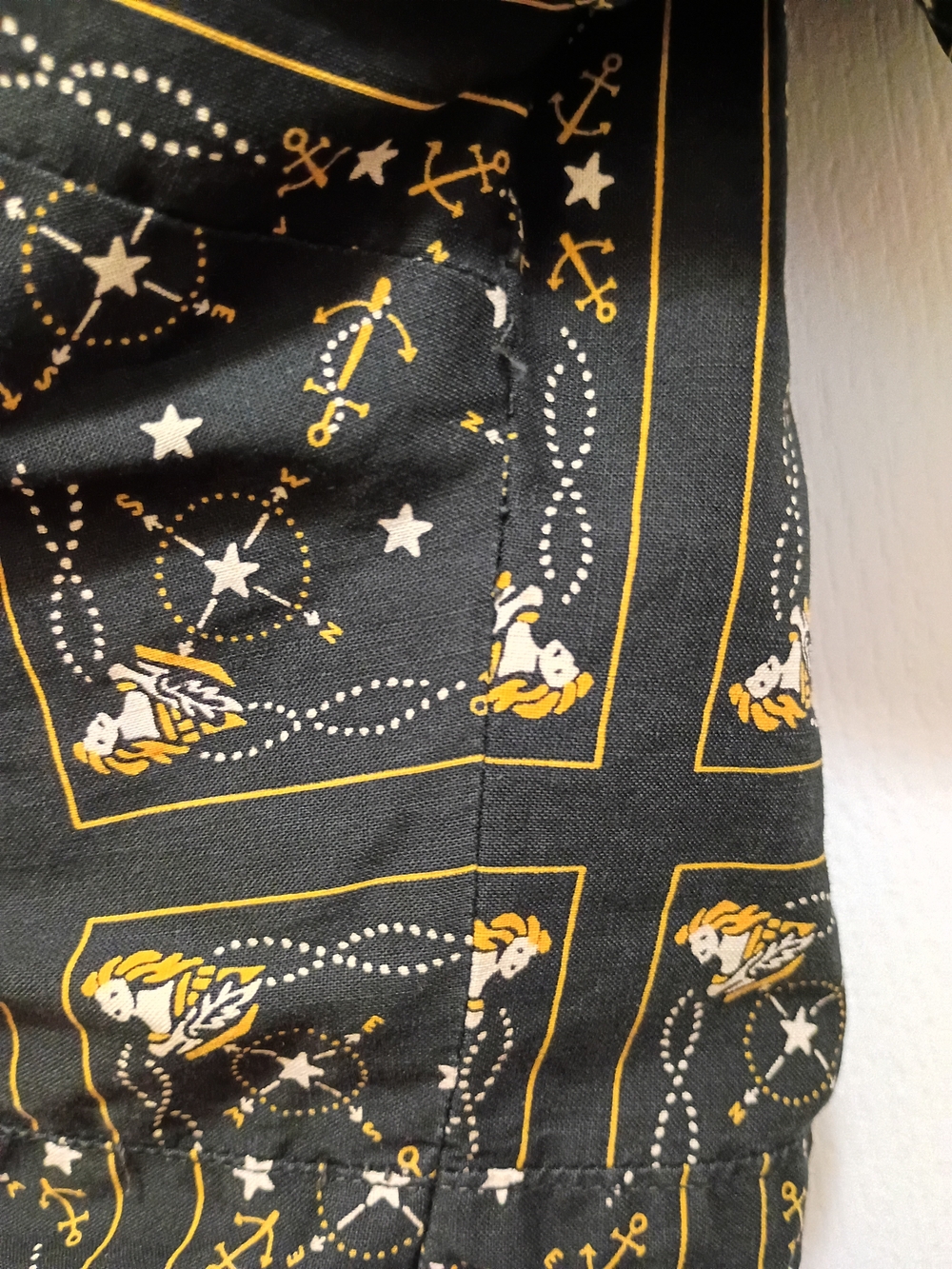 50's Sailor Print Fit And Flare Cotton Dress - Picture 12 of 16